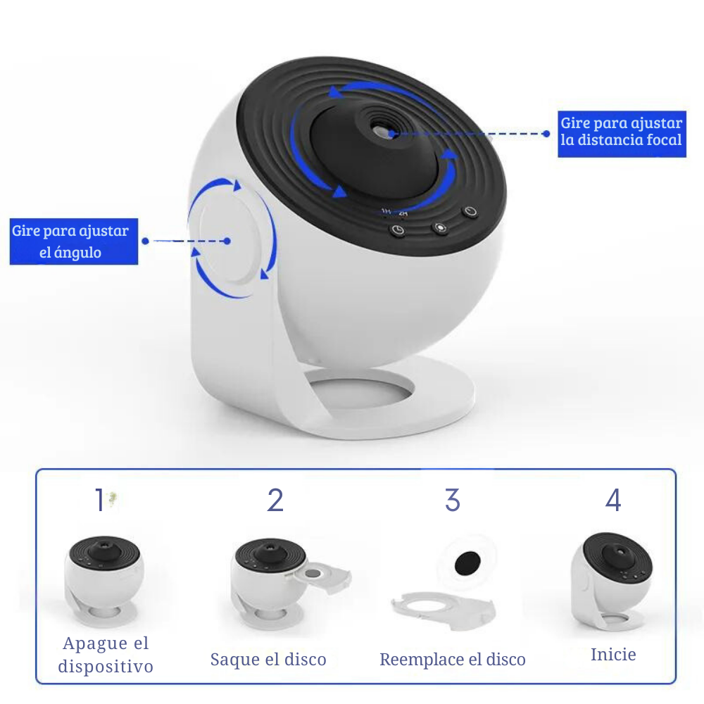 Proyector de cielo galactico giratorio 360°