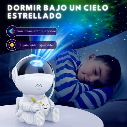 Astronauta proyector de galaxia