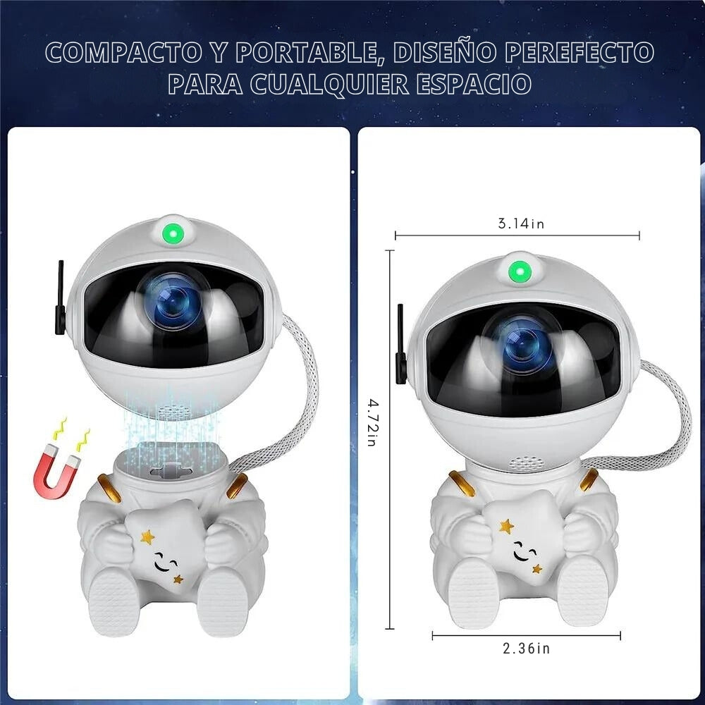 Astronauta proyector de galaxia